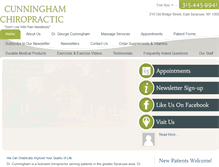 Tablet Screenshot of cunninghamchiropractic.com